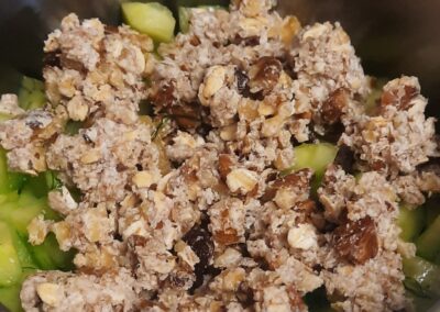 Crumble froid de concombre