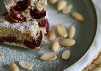 Gâteau au yaourt citron et framboises