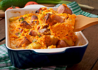 Parmentier de canard patate douce et carotte